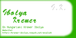 ibolya kremer business card
